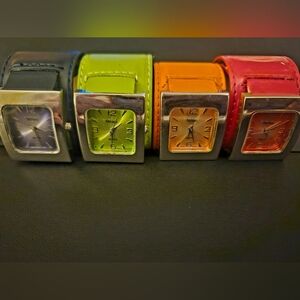 Milano Colorful Slap Band Watch Set